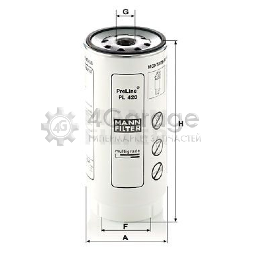 MANN-FILTER PL420x Топливный фильтр PreLine