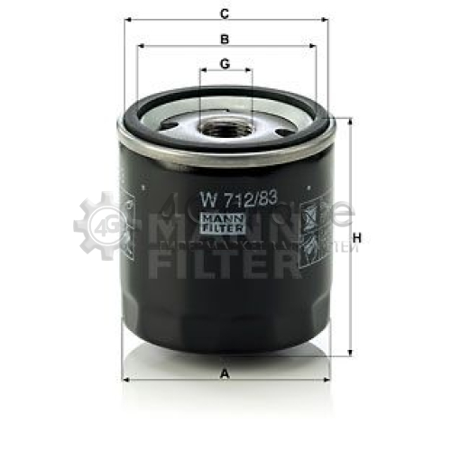 MANN-FILTER W71283 Масляный фильтр