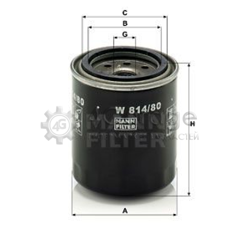 MANN-FILTER W81480 Масляный фильтр