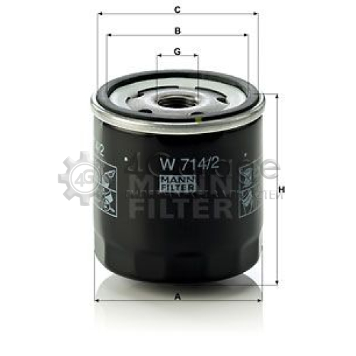 Масляный фильтр MANN-FILTER W7142 в Нижнем Новгороде