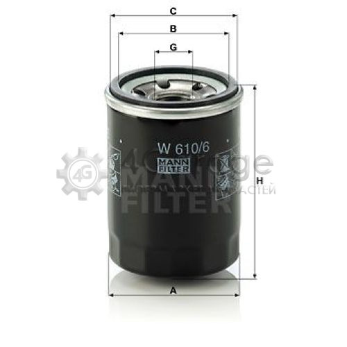 MANN-FILTER W6106 Масляный фильтр