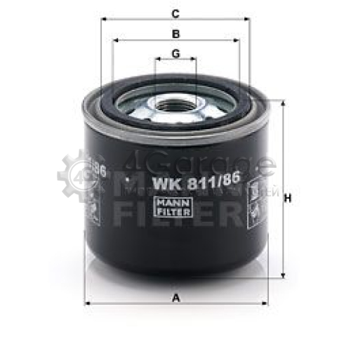 MANN-FILTER WK81186 Топливный фильтр в Красноярске
