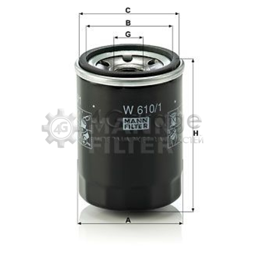 MANN-FILTER W6101 Масляный фильтр