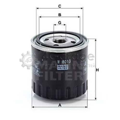 Масляный фильтр MANN-FILTER W8013 в Нижнем Новгороде