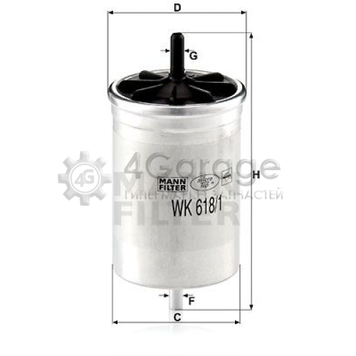 Топливный фильтр MANN-FILTER WK6181 в Нижнем Новгороде
