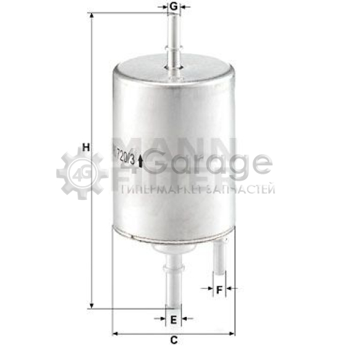 Топливный фильтр MANN-FILTER WK7203 в Москве