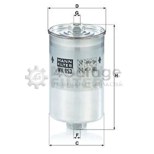 Топливный фильтр MANN-FILTER WK853 в Москве