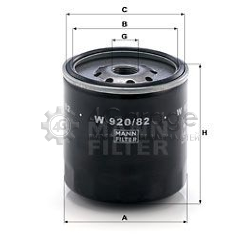 Масляный фильтр MANN-FILTER W92082 в Нижнем Новгороде