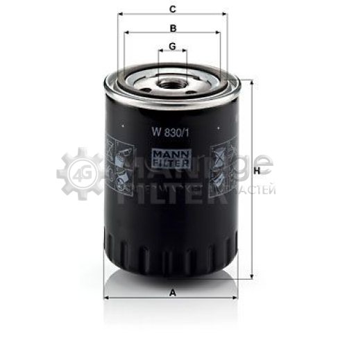 Масляный фильтр MANN-FILTER W8301 в Ростове-на-Дону