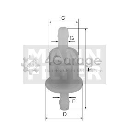 MANN-FILTER WK21210 Топливный фильтр в Красноярске