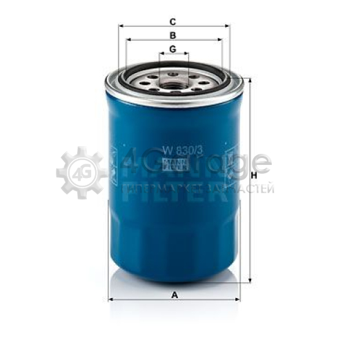 Масляный фильтр MANN-FILTER W8303 в Ростове-на-Дону