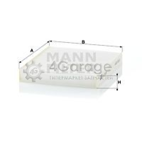 MANN-FILTER CU19001 Фильтр воздух во внутренном пространстве