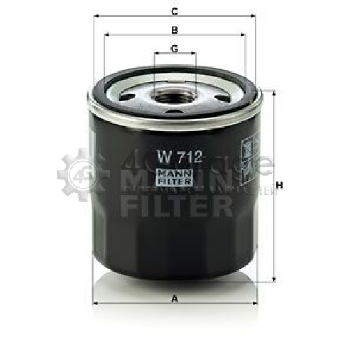 MANN-FILTER W712 Масляный фильтр