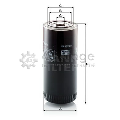Масляный фильтр MANN-FILTER W96228 в Москве
