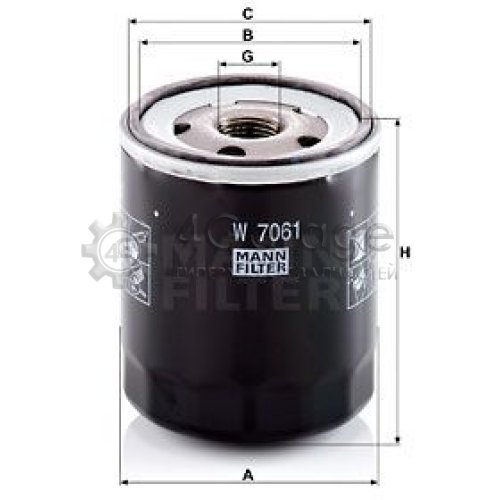 MANN-FILTER W7061 Масляный фильтр