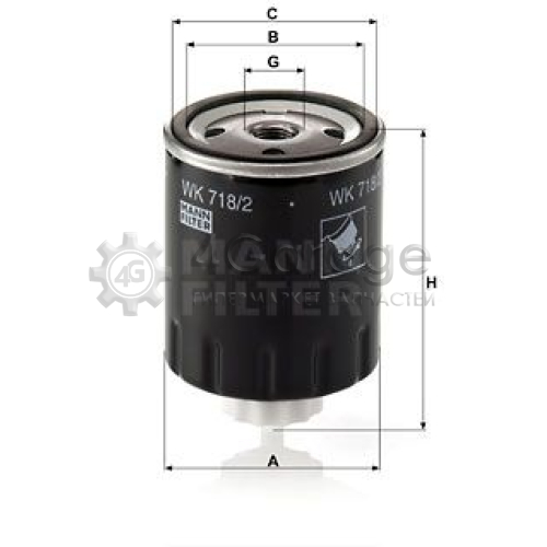 Топливный фильтр MANN-FILTER WK7182 в Москве