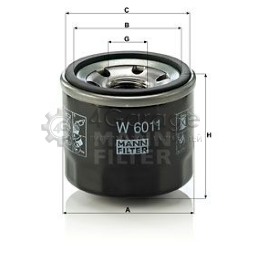 MANN-FILTER W6011 Масляный фильтр в Красноярске