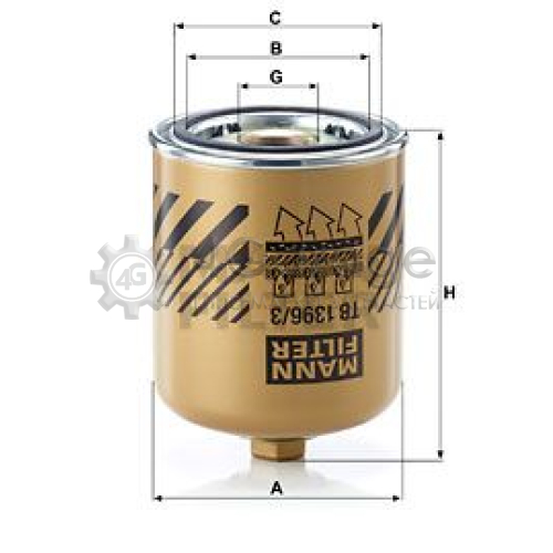Патрон осушителя воздуха пневматическая система MANN-FILTER TB13963x в Ростове-на-Дону