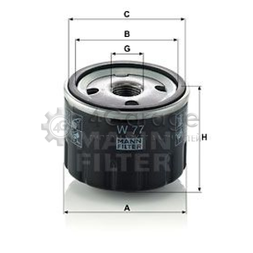 MANN-FILTER W77 Масляный фильтр в Красноярске