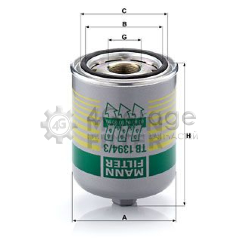 Патрон осушителя воздуха пневматическая система MANN-FILTER TB13943x в Москве