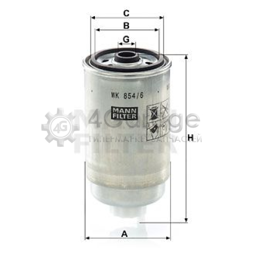 Топливный фильтр MANN-FILTER WK8546 в Ростове-на-Дону