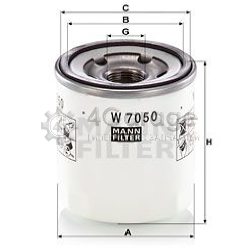 MANN-FILTER W7050 Масляный фильтр