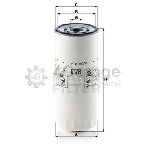 MANN-FILTER W1110236 Масляный фильтр