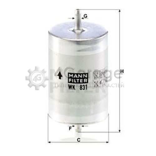 MANN-FILTER WK831 Топливный фильтр в Красноярске