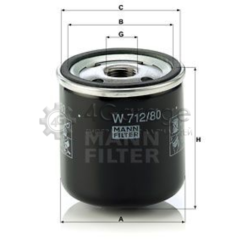 MANN-FILTER W71280 Масляный фильтр