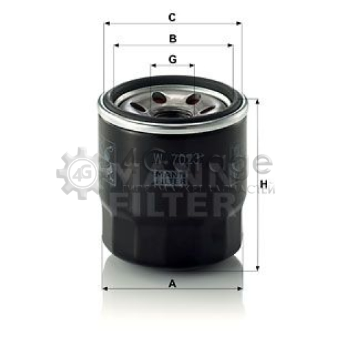 Масляный фильтр MANN-FILTER W7023 в Ростове-на-Дону