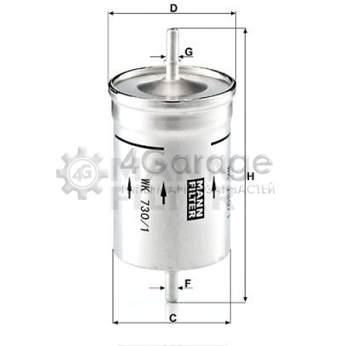 MANN-FILTER WK7301 Топливный фильтр