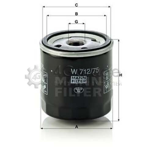 MANN-FILTER W71275 Масляный фильтр