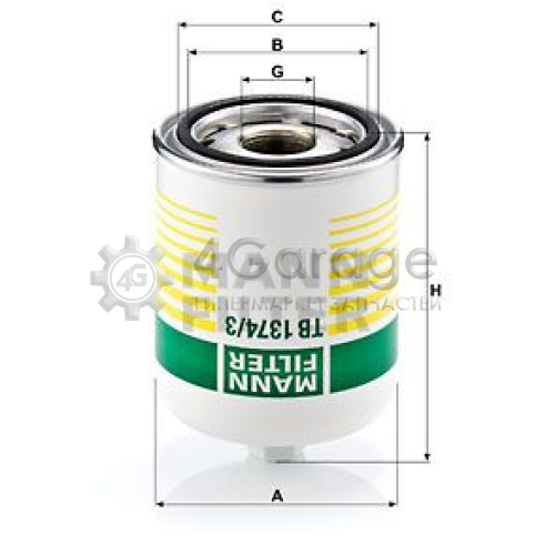 MANN-FILTER TB13743x Патрон осушителя воздуха пневматическая система в Красноярске