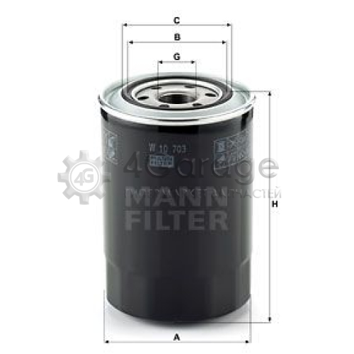 MANN-FILTER W10703 Масляный фильтр