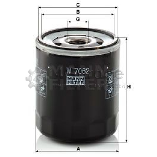 Масляный фильтр MANN-FILTER W7062 в Москве