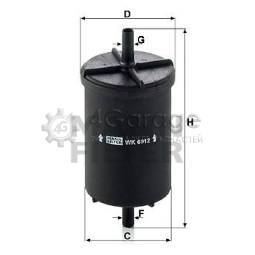 MANN-FILTER WK6012 Топливный фильтр в Красноярске
