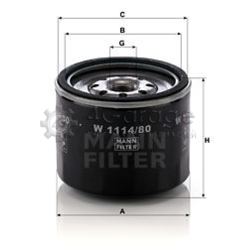 MANN-FILTER W111480 Масляный фильтр в Красноярске