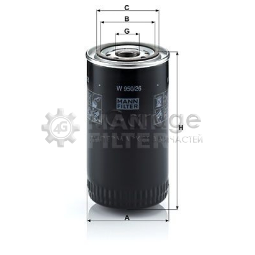 MANN-FILTER W95026 Масляный фильтр