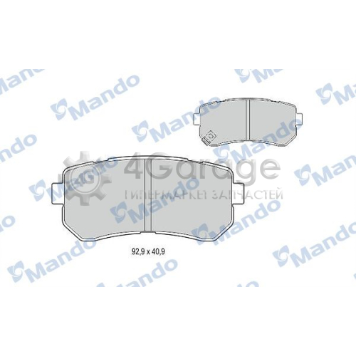 MANDO MBF015219 Комплект тормозных колодок дисковый тормоз