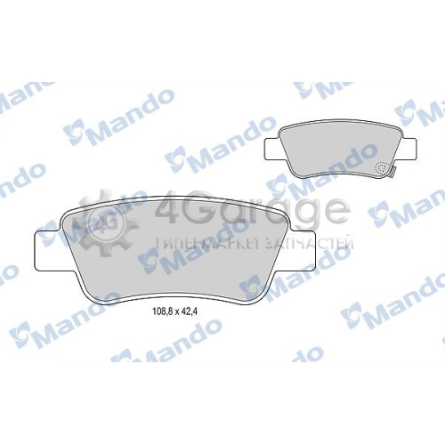 MANDO MBF015250 Комплект тормозных колодок дисковый тормоз в Красноярске