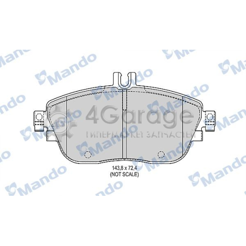 Комплект тормозных колодок дисковый тормоз MANDO MBF015680 в Ростове-на-Дону