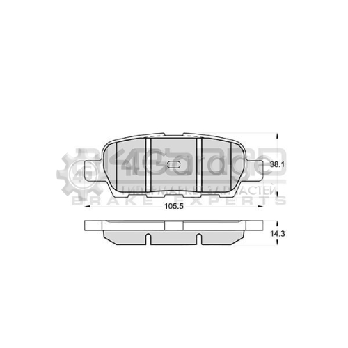 AKEBONO AN654WK Комплект тормозных колодок дисковый тормоз Standard