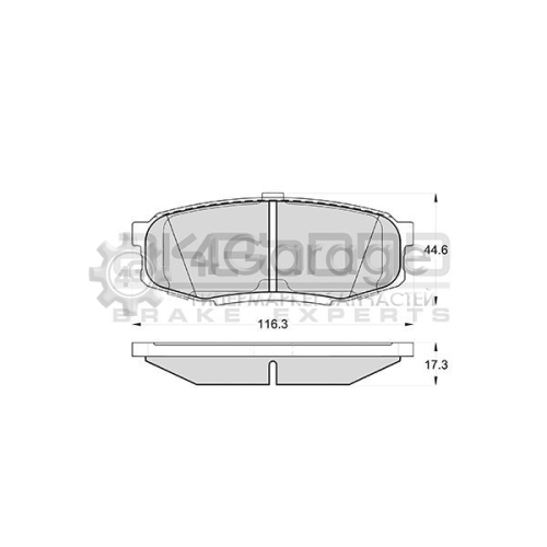 AKEBONO AN756K Комплект тормозных колодок дисковый тормоз Standard