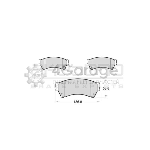 AKEBONO AN759WK Комплект тормозных колодок дисковый тормоз Standard