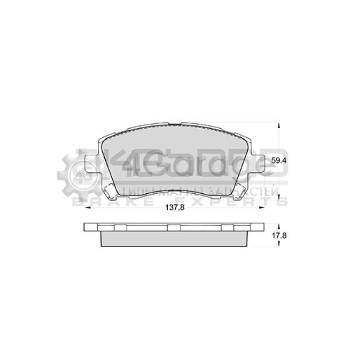 AKEBONO AN463WK Комплект тормозных колодок дисковый тормоз Standard