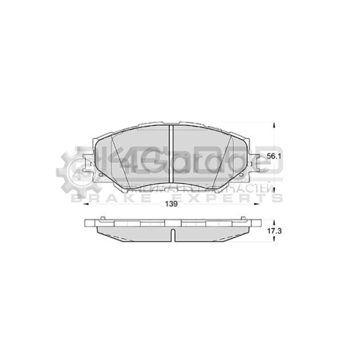 AKEBONO AN742K Комплект тормозных колодок дисковый тормоз Standard