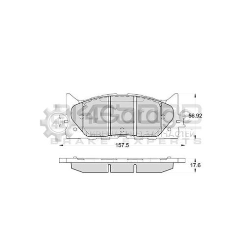 AKEBONO AN734K Комплект тормозных колодок дисковый тормоз Standard