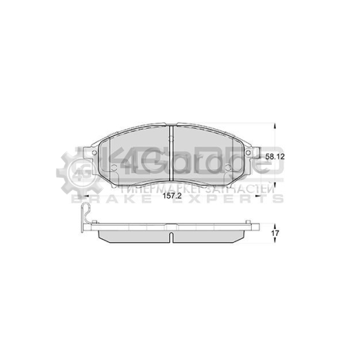 AKEBONO AN605WK Комплект тормозных колодок дисковый тормоз Standard