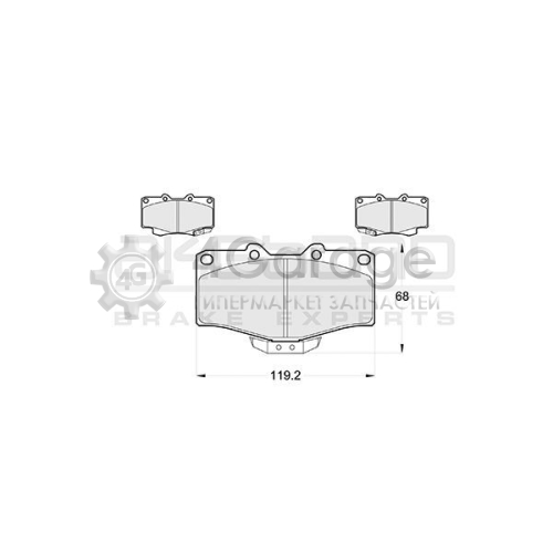 AKEBONO AN458WK Комплект тормозных колодок дисковый тормоз Standard