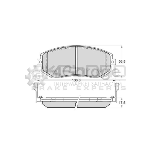 AKEBONO AN771WK Комплект тормозных колодок дисковый тормоз Standard